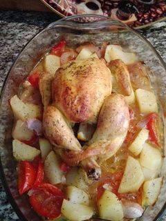 Una foto de Pollo al horno