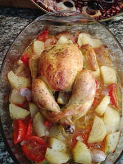 Una foto de Pollo al horno