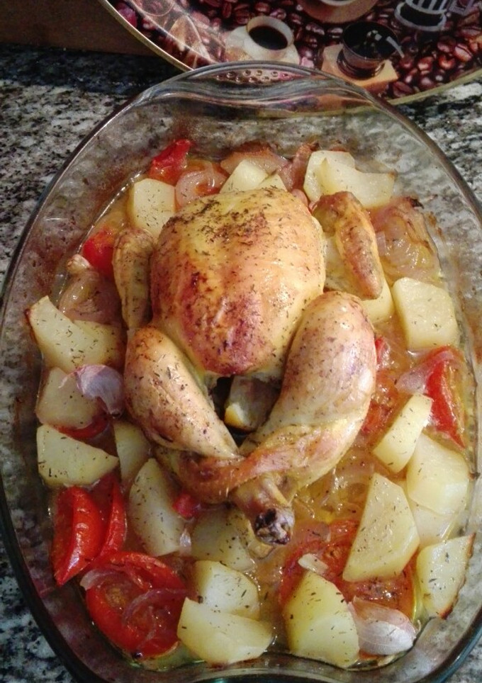 Una foto de Pollo al horno