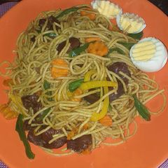 Stir fry pasta A picture of Stir fry pasta.