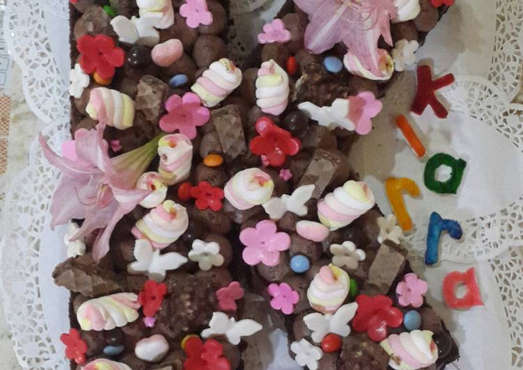 Cara Buat (23) Monogram Cake / Letter Cake simpel