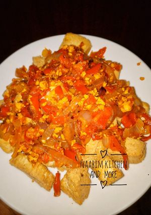 Awara da sauce din kwai ainihin hoton girkin