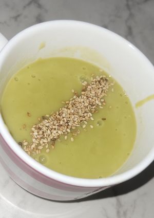 Una foto de Sopa de arveja partida 🫛♡