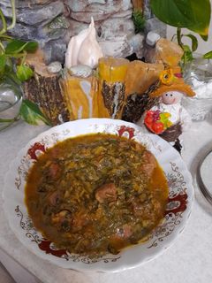 عکسی از دستور خورشت آلو اسفناج