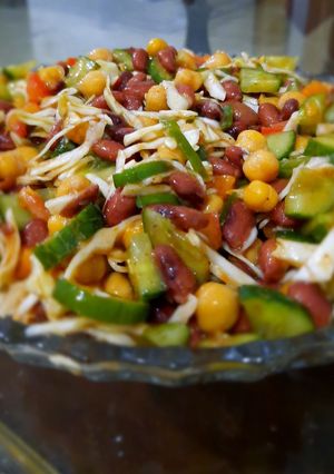 A picture of Rajma chaat/Salad.