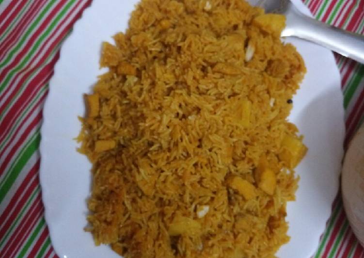 Steps to Prepare Vegan Chicken tikka pulao ❤😋
