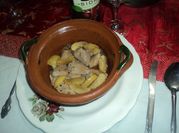 Una foto de lomo a la sidra