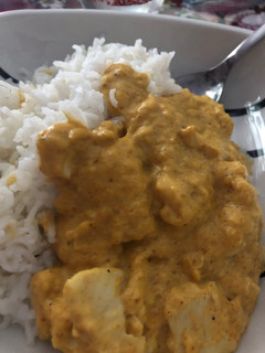 Una foto de Pollo al curry
