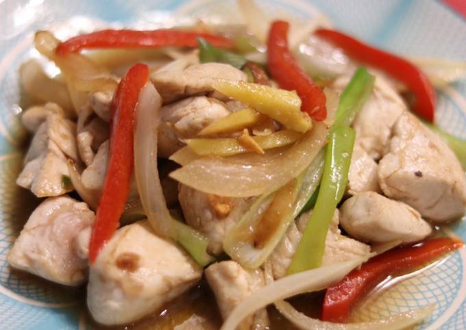 Simple Way to Prepare Favorite Stir Fry Chicken with ginger and oyster sauce 🌶