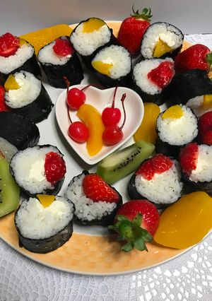 Una foto de Japanese sushi de frutas!!
