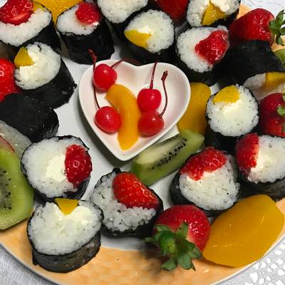 Japanese sushi de frutas!! Receta de yenit julia tajiri- Cookpad