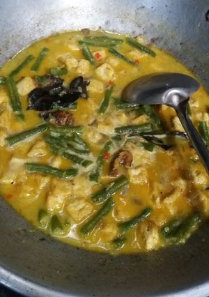 Foto resep Sayur Tahu Kacang Bumbu Kuning Pedassss