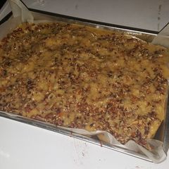 A picture of German Chocolate Sheet Cake with Coconut-Pecan Frosting.