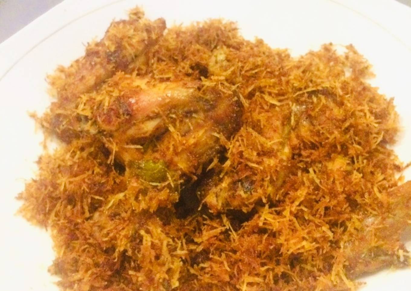 Ayam goreng serundeng ala Purnama