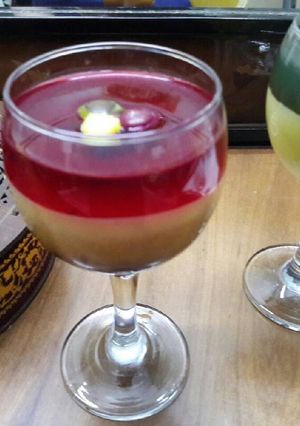 عکسی از دستور پودینگ زعفرانی و ژله