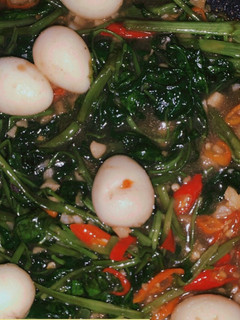 Foto resep Kangkung Cah Telur Puyuh