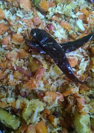 A picture of Raw Banana & Carrot Fry.