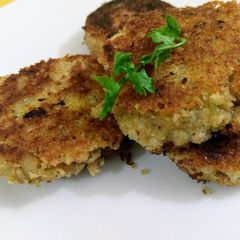 A picture of Nadiya Bara / Coconut Vada - Odisha delicacy.
