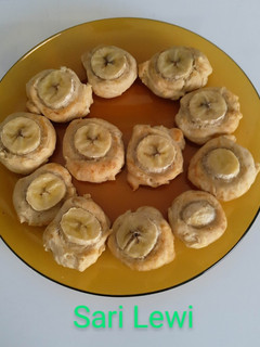 Foto principal de Galletas de aceite con plátano en Horno microondas (receta caliente de 4 ingredientes)