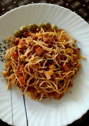 عکسی از دستور ماکارانی با سبزیجات