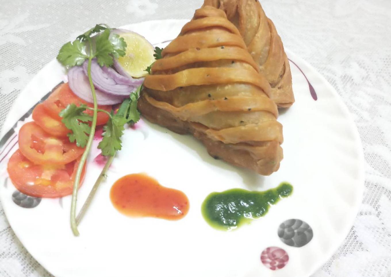 Layered samosa