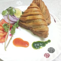 A picture of Layered samosa.