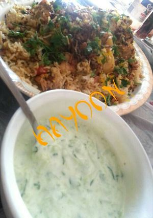 صورة لوصفة برياني الدجاج بالنعناع والزبادي👌🍃🌿