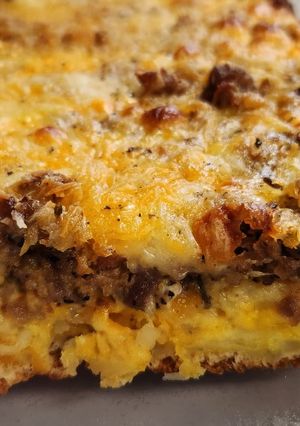 A picture of Breakfast casserole.