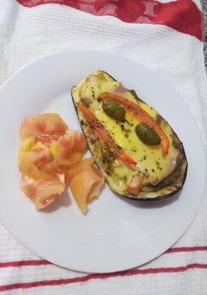 Una foto de Berenjenas rellenas🍆🍆