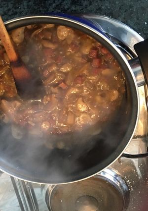 Foto principal de Macarrones con salsa de setas y jamón
