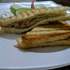 A picture of Egg and cheese sandwich.