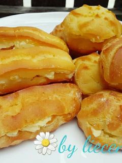 Foto resep Choux Pastry / Soes with Vanilla Cream