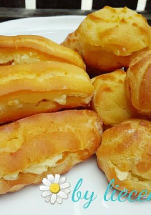 Foto resep Choux Pastry / Soes with Vanilla Cream
