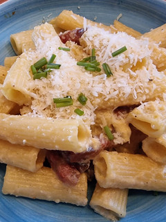 Una foto de Pasta carbonara