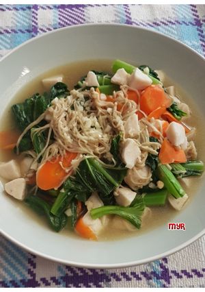 Foto resep Capcay Kuah Enoki Bakso Cumi