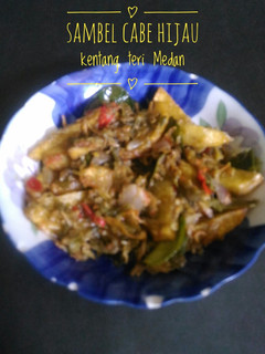 Foto resep Sambel cabe hijau kentang teri Medan