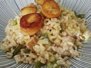 Una foto de arroz con aceite de coco