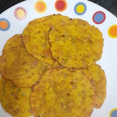 Whole Wheat Flour & Matar Dal Puris A picture of Whole Wheat Flour & Matar Dal Puris.