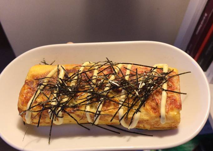 Japanese style egg roll (crab stick with salad dressing)