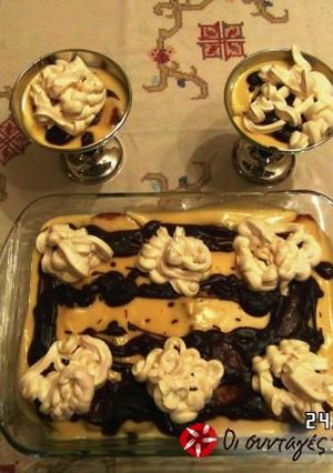 A picture of Amazing profiterole with tsoureki.