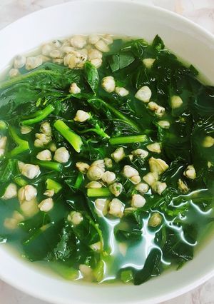 Hình của món Canh rau dền nấu với hến.