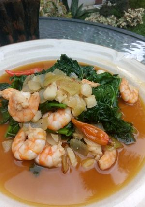 Foto resep Tumis udang kale