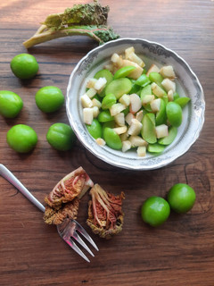 عکسی از دستور ترکیب ریواس و گوجه سبز
