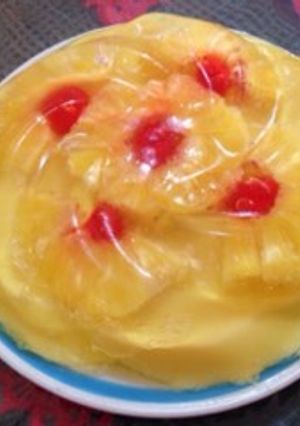 Una foto de Gelatina volteado de piña