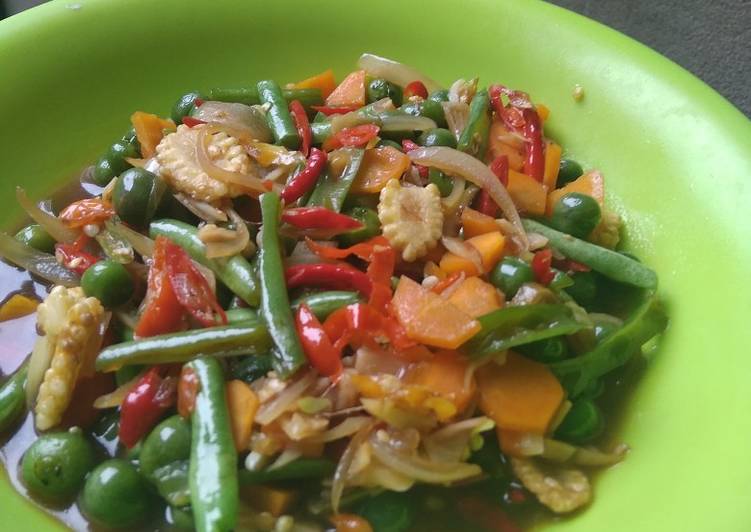 Tumis Campur Sari (Leunca, Buncis, Putren, Wortel)