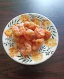Camarones al ajillo con verduras