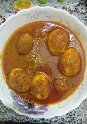 A picture of Egg curry recipe.