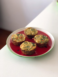 Una foto de Muffins de arroz y acelga