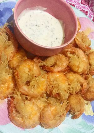 Foto resep Udang goreng tepung saus bawang ala ALBAIK