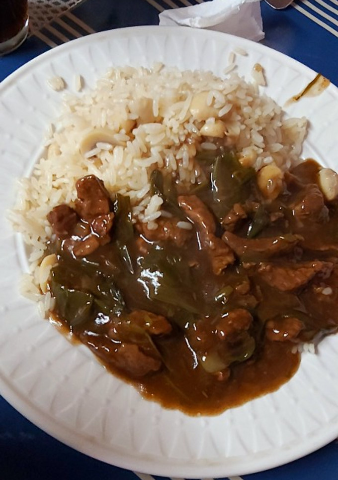 Una foto de Carne Mongoliana